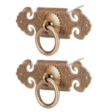 2 Sets Bat‑Shaped Handle Copper Antique Decorative Drawer Door Handle Knob for Shoe Cabinet