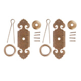 2 Sets Bat‑Shaped Handle Copper Antique Decorative Drawer Door Handle Knob for Shoe Cabinet - Close-Up Angle