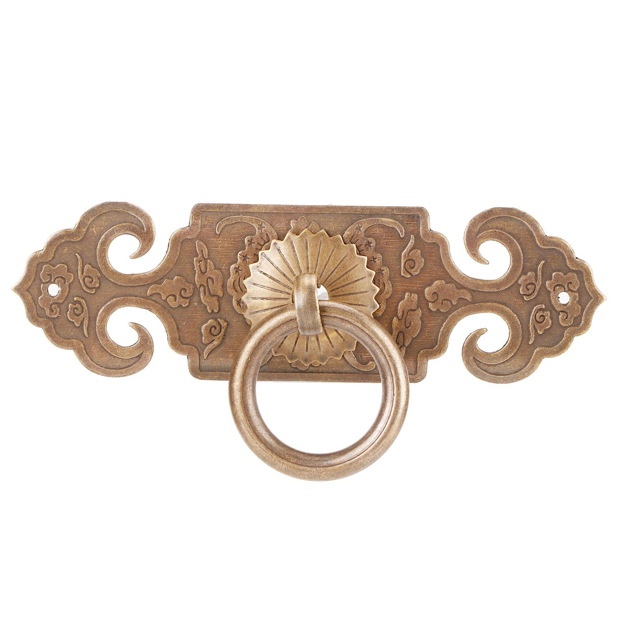 2 Sets Bat‑Shaped Handle Copper Antique Decorative Drawer Door Handle Knob for Shoe Cabinet