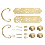 2 Sets Chinese Style Handle Antique Horizontal Drawer Bookstand Wardrobe Cabinet Door Handle