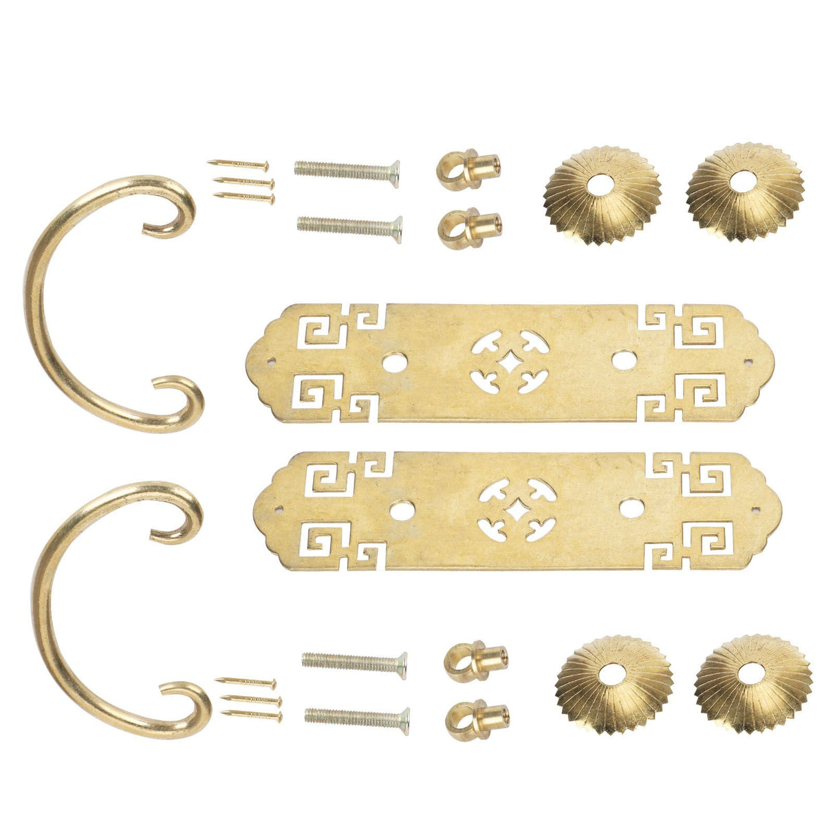 2 Sets Chinese Style Handle Antique Horizontal Drawer Bookstand Wardrobe Cabinet Door Handle