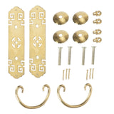 2 Sets Chinese Style Handle Antique Horizontal Drawer Bookstand Wardrobe Cabinet Door Handle - Side View