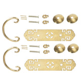2 Sets Chinese Style Handle Antique Horizontal Drawer Bookstand Wardrobe Cabinet Door Handle - Top-Down View
