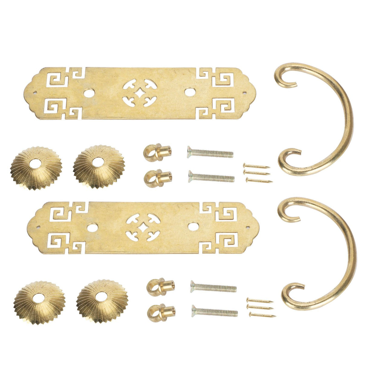 2 Sets Chinese Style Handle Antique Horizontal Drawer Bookstand Wardrobe Cabinet Door Handle