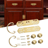 2 Sets Chinese Style Handle Antique Horizontal Drawer Bookstand Wardrobe Cabinet Door Handle