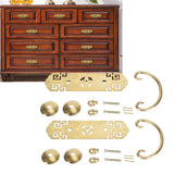 2 Sets Chinese Style Handle Antique Horizontal Drawer Bookstand Wardrobe Cabinet Door Handle