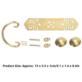 2 Sets Chinese Style Handle Antique Horizontal Drawer Bookstand Wardrobe Cabinet Door Handle