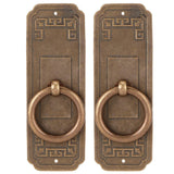 2 Sets Chinese Style Handle Single Hole Door Pull Knobs for Kitchen Cabinet Furniture Hardware10cm
