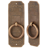 2 Sets Chinese Style Handle Single Hole Door Pull Knobs for Kitchen Cabinet Furniture Hardware10cm - Front View