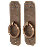 2 Sets Chinese Style Handle Single Hole Door Pull Knobs for Kitchen Cabinet Furniture Hardware10cm - Rear View