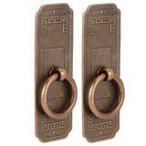 2 Sets Chinese Style Handle Single Hole Door Pull Knobs for Kitchen Cabinet Furniture Hardware10cm - Low Angle