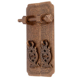 Door Handle Set Chinese Style Antique Copper Pull Handles Cabinet Wardrobe Accessory - Close-Up Angle