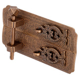 Door Handle Set Chinese Style Antique Copper Pull Handles Cabinet Wardrobe Accessory - Low Angle