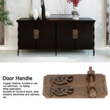 Door Handle Set Chinese Style Antique Copper Pull Handles Cabinet Wardrobe Accessory