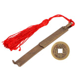 Antique Copper Lock Chinese Old Style Delicate Carved Padlock for Jewelry Box Wedding Gifts5cm Spacing