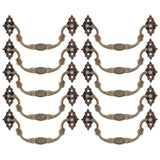 10 Sets Antique Handle Wooden Box Special Handle Accessories Cabinet Drawer HandleLarge Size - Top-Down View