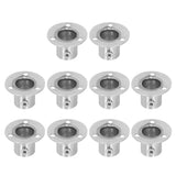 10Set Flanged Holder Base Thicken Stainless Steel Closet Rod Tube Bracket HardwaresΦ19