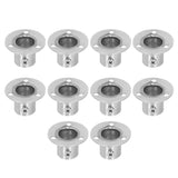 10Set Flanged Holder Base Thicken Stainless Steel Closet Rod Tube Bracket HardwaresΦ19
