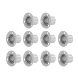 10Set Flanged Holder Base Thicken Stainless Steel Closet Rod Tube Bracket HardwaresΦ19