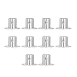 10Set Flanged Holder Base Thicken Stainless Steel Closet Rod Tube Bracket HardwaresΦ19 - Rear View