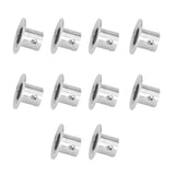10Set Flanged Holder Base Thicken Stainless Steel Closet Rod Tube Bracket HardwaresΦ19