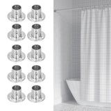 10Set Flanged Holder Base Thicken Stainless Steel Closet Rod Tube Bracket HardwaresΦ19