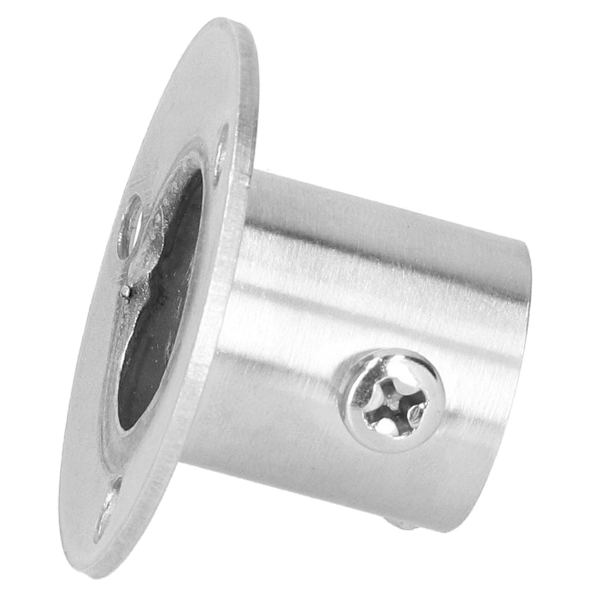 10Set Flanged Holder Base Thicken Stainless Steel Closet Rod Tube Bracket HardwaresΦ19