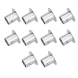 10Set Flanged Holder Base Thicken Stainless Steel Closet Rod Tube Bracket HardwaresΦ25 - Low Angle