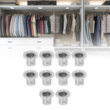 10Set Flanged Holder Base Thicken Stainless Steel Closet Rod Tube Bracket HardwaresΦ25 - Extra Image