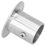 10Set Flanged Holder Base Thicken Stainless Steel Closet Rod Tube Bracket HardwaresΦ25