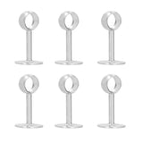 6Pcs Flanged Socket Stainless Steel Curtain Rod Brackets Wardrobe Pole Holder Hardware Fitting(22 AllPass ) - 45-Degree Angle