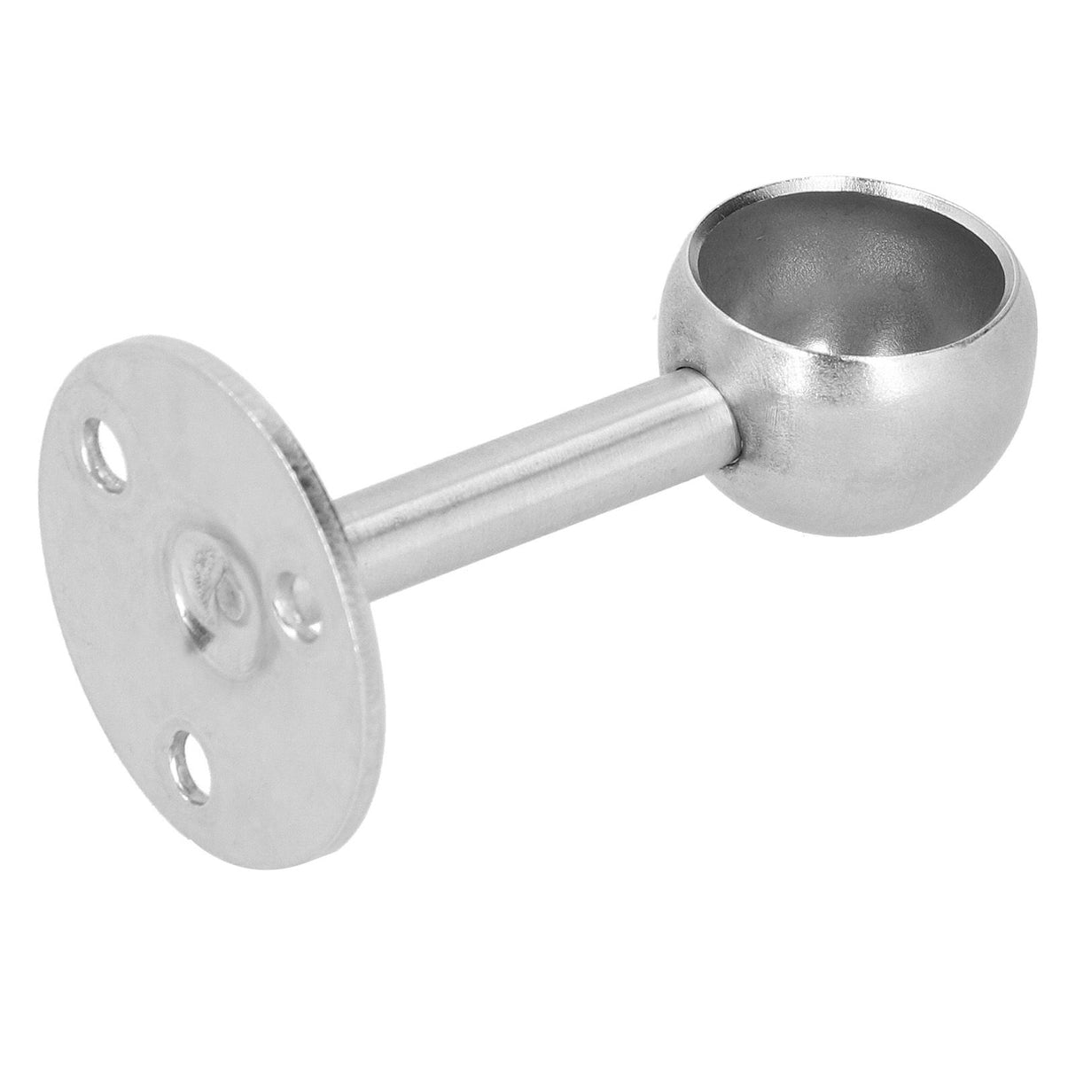 6Pcs Flanged Socket Stainless Steel Curtain Rod Brackets Wardrobe Pole Holder Hardware Fitting22 Half Pass