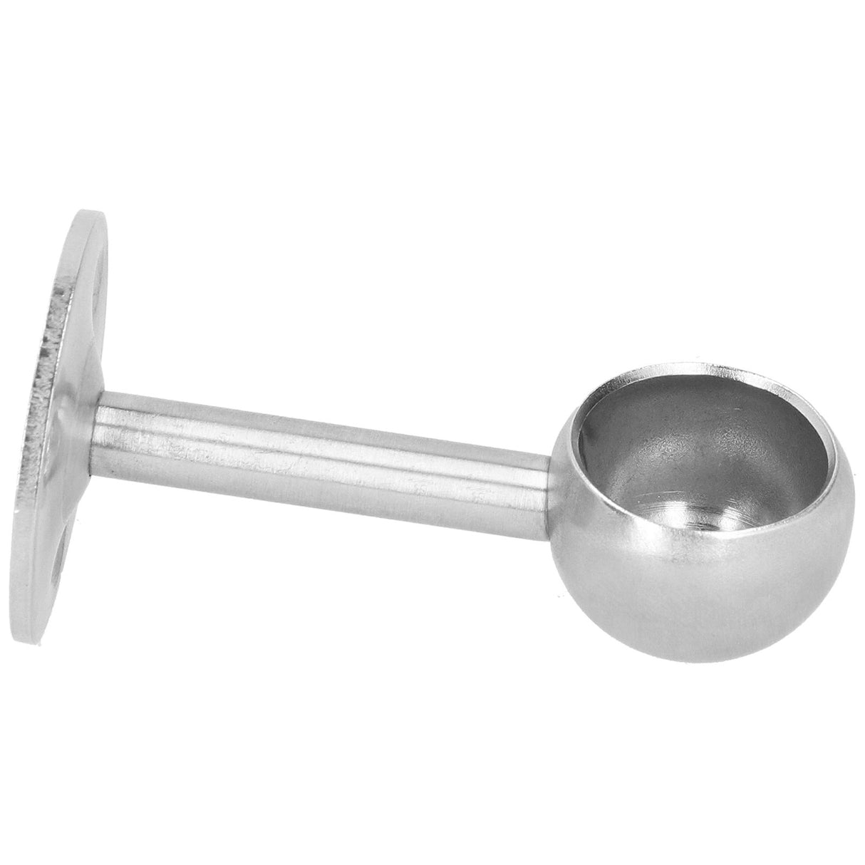 6Pcs Flanged Socket Stainless Steel Curtain Rod Brackets Wardrobe Pole Holder Hardware Fitting22 Half Pass