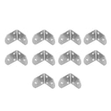 10Pcs Corner Brace Stainless Steel Thicken Right Angle Bracket Connector for Shelf FurnitureS