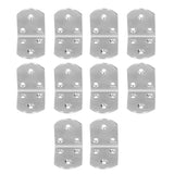 10Pcs Corner Brace Stainless Steel Thicken Right Angle Bracket Connector for Shelf FurnitureS - Front View