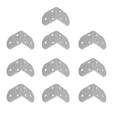 10Pcs Corner Brace Stainless Steel Thicken Right Angle Bracket Connector for Shelf FurnitureS