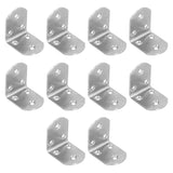 10Pcs Corner Brace Stainless Steel Thicken Right Angle Bracket Connector for Shelf FurnitureS