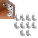 10Pcs Corner Brace Stainless Steel Thicken Right Angle Bracket Connector for Shelf FurnitureS - Extra Image
