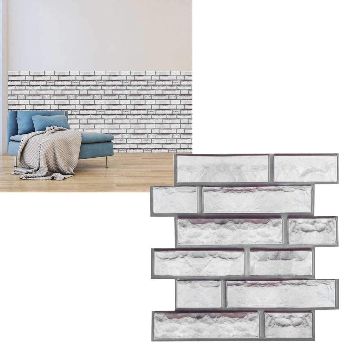 3D Waterproof Wall Stickers SelfAdhesive Tile Decal Background Kitchen Bathroom Decor