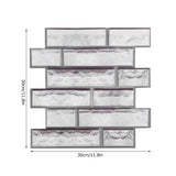 3D Waterproof Wall Stickers SelfAdhesive Tile Decal Background Kitchen Bathroom Decor