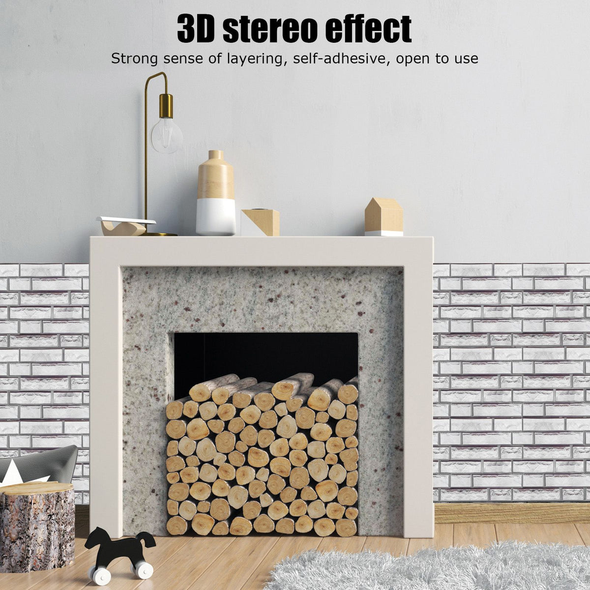 3D Waterproof Wall Stickers SelfAdhesive Tile Decal Background Kitchen Bathroom Decor
