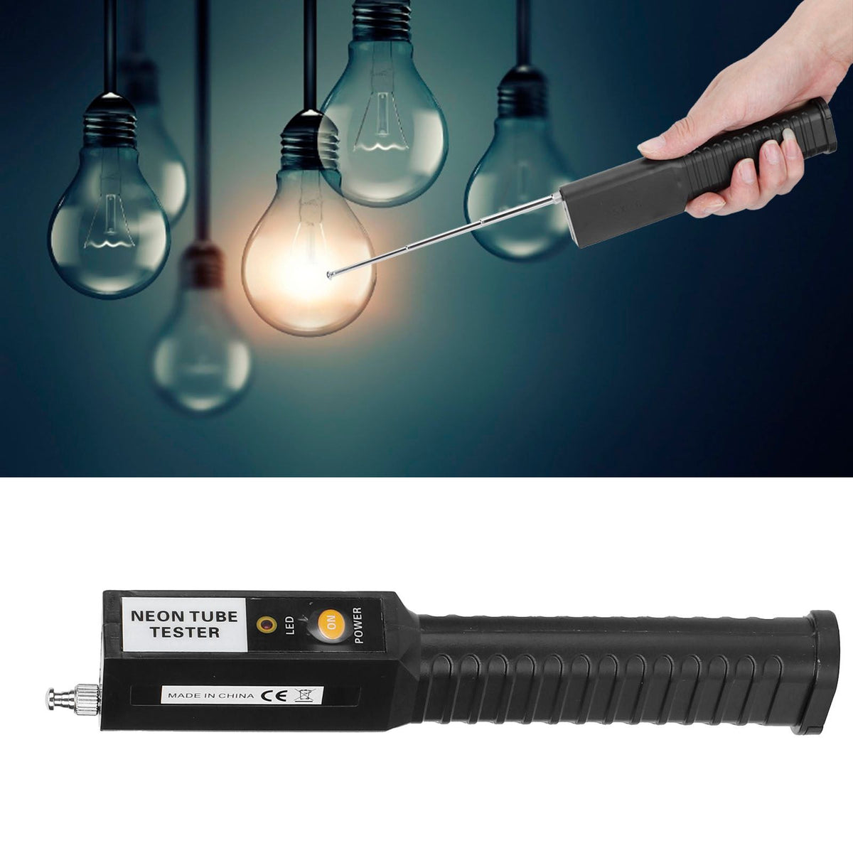 Neon Light Tester Portable Handheld Neon Tube Fluorescent LED Detector Repair Tools