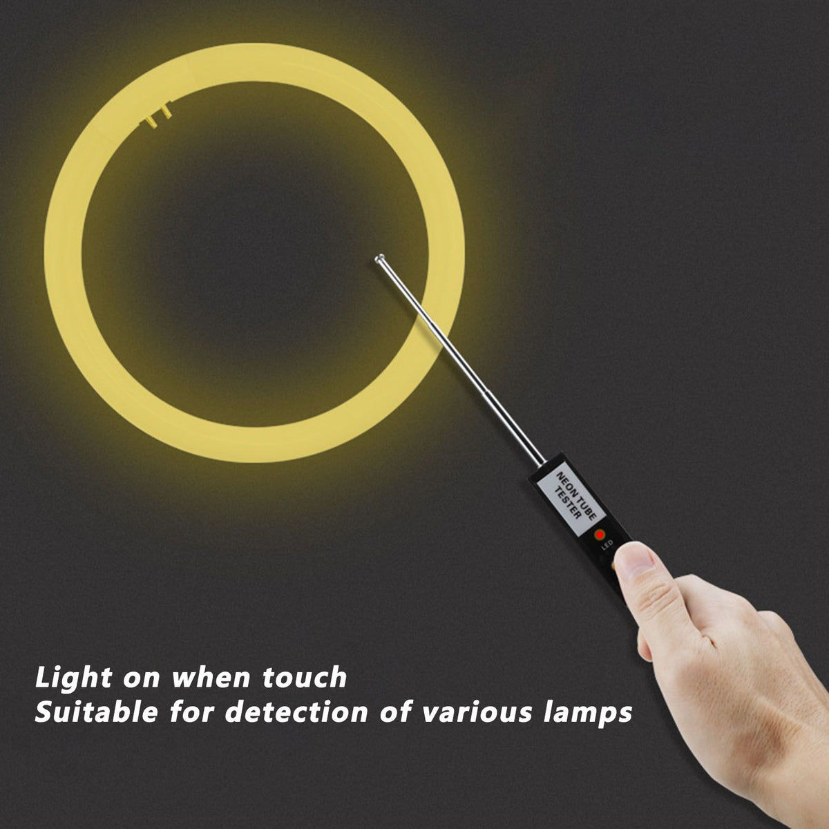 Neon Light Tester Portable Handheld Neon Tube Fluorescent LED Detector Repair Tools