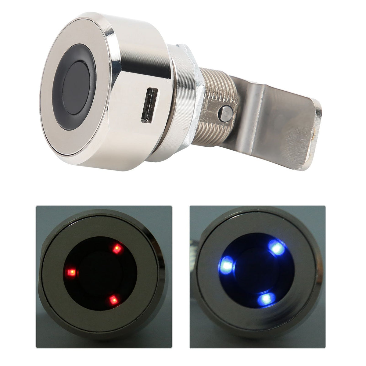 Automatic Smart Fingerprint Drawer Lock for Furniture Cabinet 3.7V Rechargeable Lithium Battery