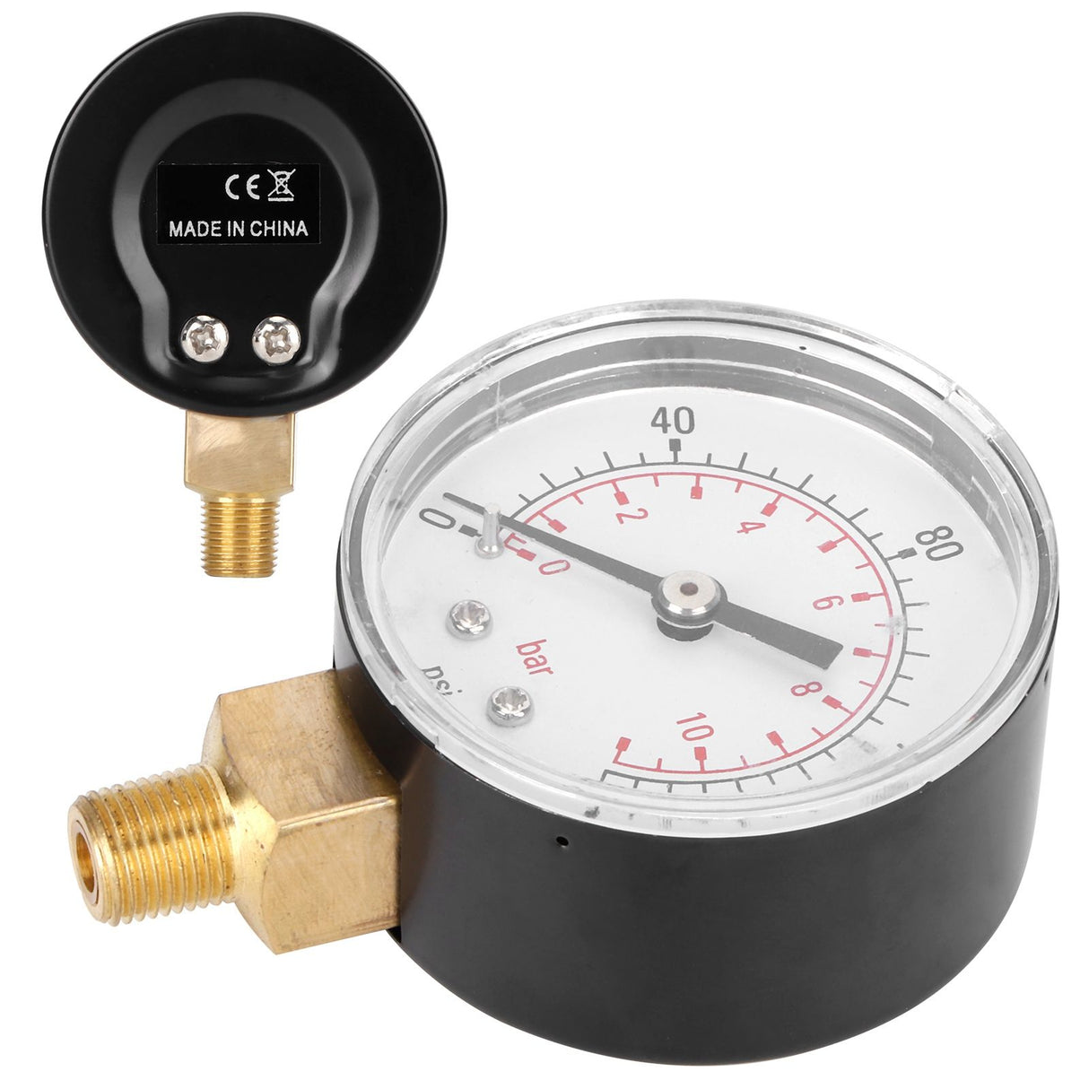 0-160psi 0-11bar Vacuum Pressure Gauge Manometer with Dual Scale for Water Oil Gas Liquid