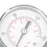 0-160psi 0-11bar Vacuum Pressure Gauge Manometer with Dual Scale for Water Oil Gas Liquid - Extra Image