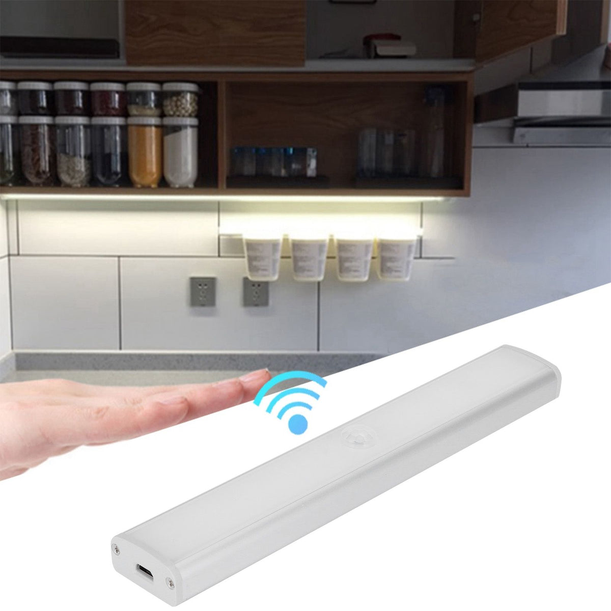 20LED Motion Sensor Light 800MAH USB Rechargeable Adjustable Lighting for Wardrobe Stairs Corridors