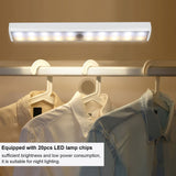 20LED Motion Sensor Light 800MAH USB Rechargeable Adjustable Lighting for Wardrobe Stairs Corridors