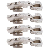 4Sets Hinges for Cabinet Kitchen W/Damping Buffer Door Bisagra Cold Rolled Steel HardwareStraight Arm 11.5 x 7 x 2.5cm