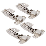 4Sets Hinges for Cabinet Kitchen W/Damping Buffer Door Bisagra Cold Rolled Steel HardwareStraight Arm 11.5 x 7 x 2.5cm